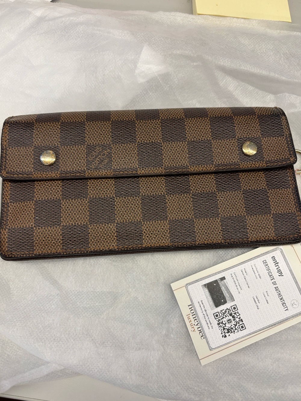 Louis Vuitton - Damiere Eben Compact Wallet - Picture 2 of 12